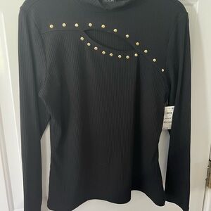 NEW TAGS INC Black Studded Women's Top
